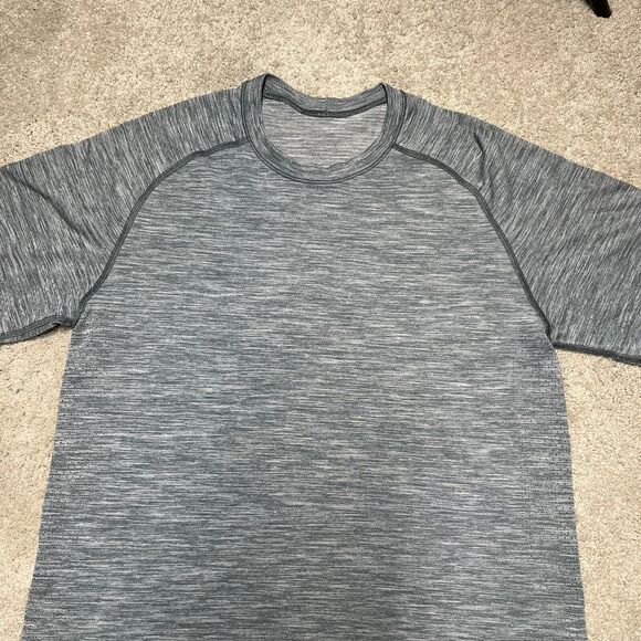 Lululemon T-Shirt Mens Small Green Time To Get Dirty Get Outside Get Sweaty Tee - Picture 4 of 9